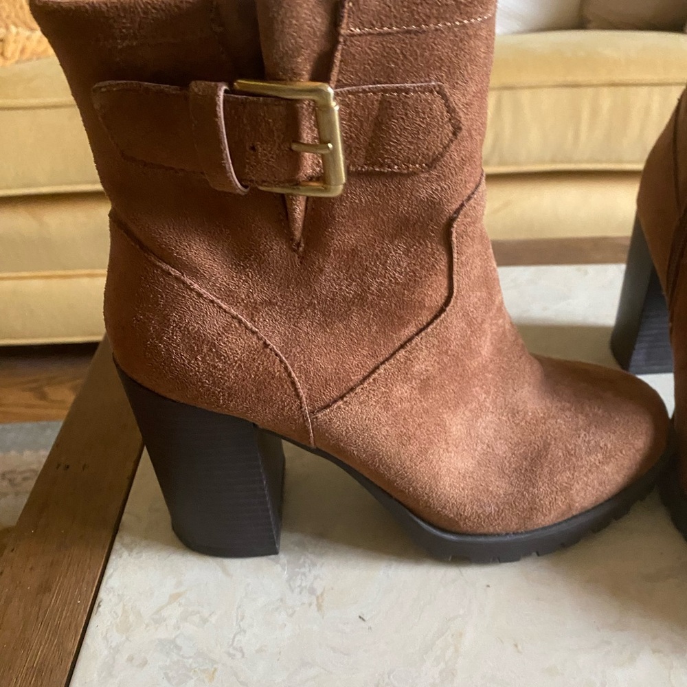 Suede Boots Rust Color - Picture 3 of 4